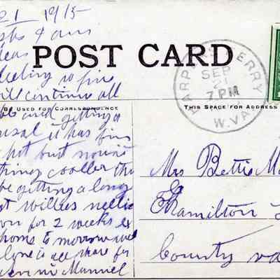 Driveway Along Potomac Leading Into Town Postcard: Origformat: Other