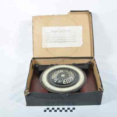 Small, mostly tin typewriter