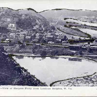 View of Harpers Ferry from Loudoun Heights, W. Va.