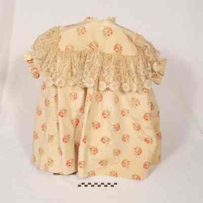 Child's dress hand-made of silk, silk/satin and lace - back