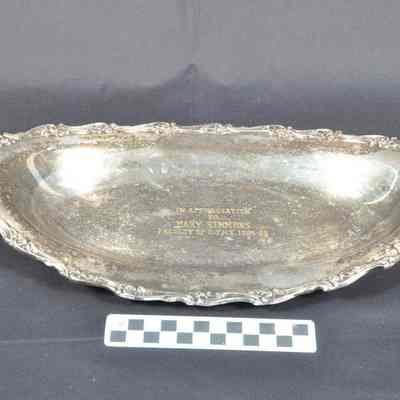 Commemorative silver tray