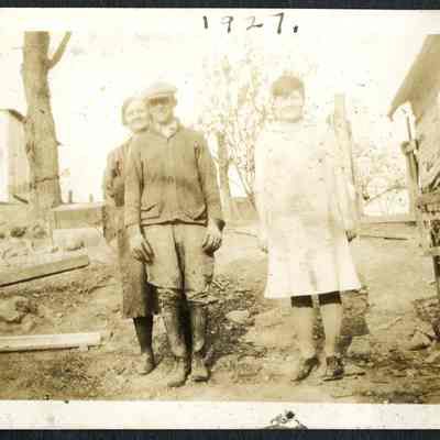 Two women and a man in 1927