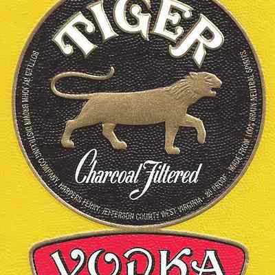 Vodka bottle label