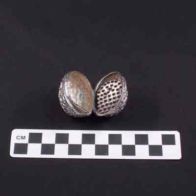 Silver nutmeg grater