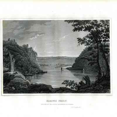 One of six prints of views of Harpers Ferry