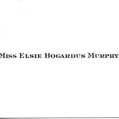 Elsie Bogardus Murphy calling card