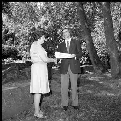 Superintendent Donald W. Campbell presenting awards to park employees: Origformat: Other