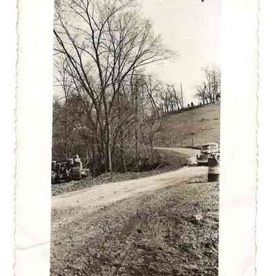 Car on road back by Bakerton Quarry, undated: IMG2025.026.001 (14)