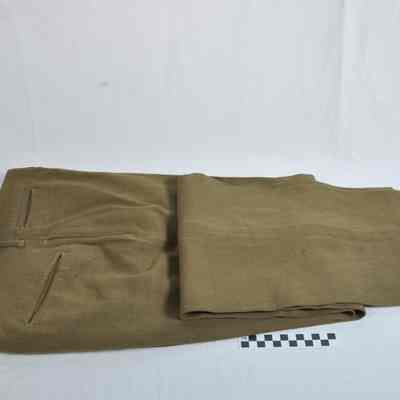 World War II olive drab brown heavy winter uniform pants