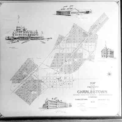 Map of the property of the Charlestown Mining, Manufacturing, and Improvement Company