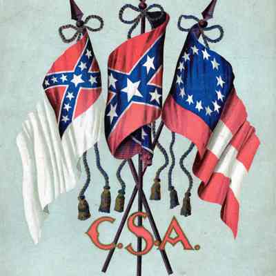 Three crossed Confederate flags