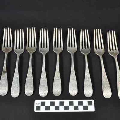 Sterling silver salad forks
