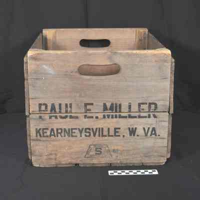 Wooden apple box from Paul E. Miller orchard
