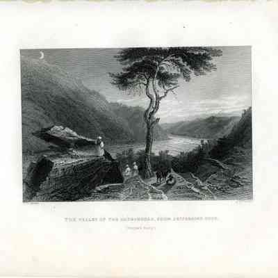 One of six prints of views of Harpers Ferry