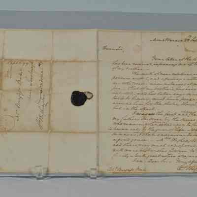 Handwritten letter from George Washington to his cousin, Col. Burgess Ball