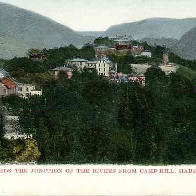 Looking Towards the Junction of the Rivers from Camp Hill. Harper's Ferry, W. VA.
