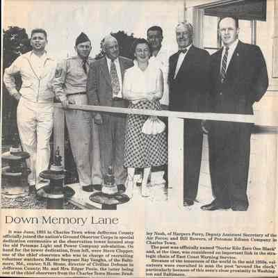 Ground Observer Corps, Charles Town, 1955