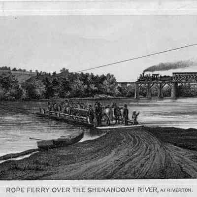 Rope ferry over the Shenandoah River at Riverton