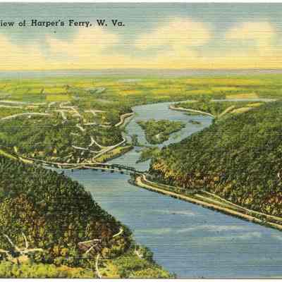 Airplane view of Harper's Ferry
