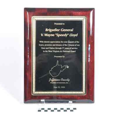 WV Air National Guard plaque