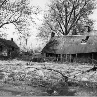 Burr house and springhouse before renovation