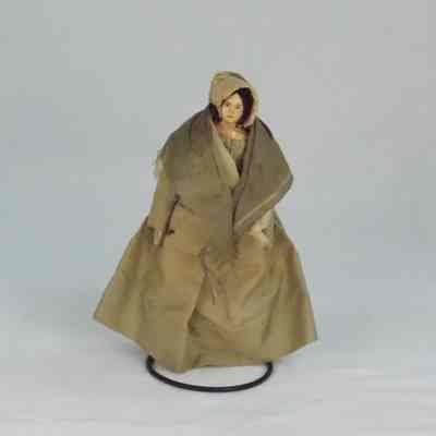 Quaker Lady papier-mache doll