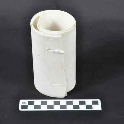 White cotton cuffs for a man's shirt