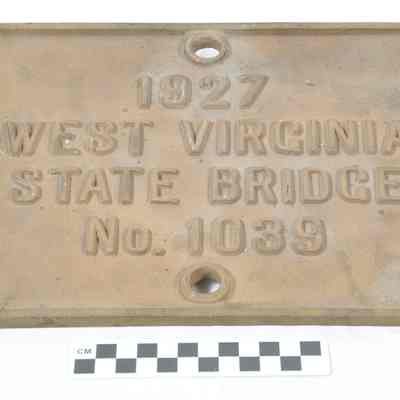1927 Bridge No. 1039 plaque