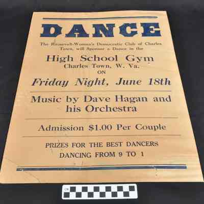 Poster advertising a dance