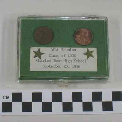 Souvenir penny set from the 50th Reunion for the Charles Town High School, 1936