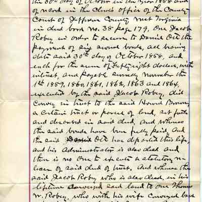 Deed to Harriet Emma Dodge, 1901 ~ ARC728, page 1