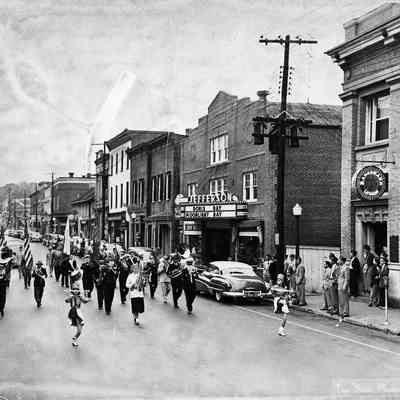 Parade on West Washington Street in Charles Town, 1950s
