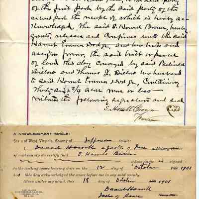 Deed to Harriet Emma Dodge, 1901, ARC728, page 2