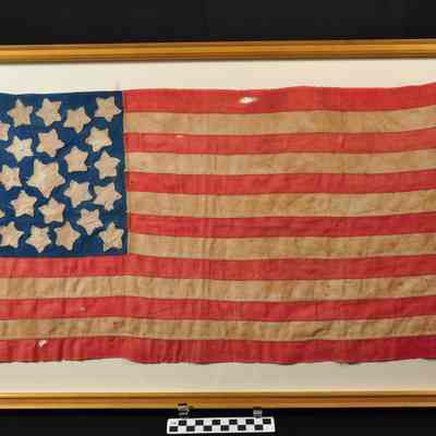 Framed 26 star U.S. flag