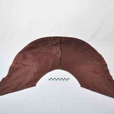 Brown silk dress with cape - cape