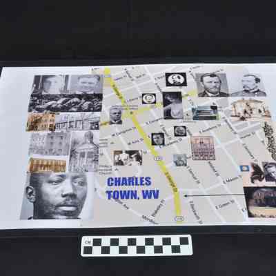 Illustrated street map of Charles Town, West Virginia