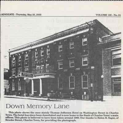 Thomas Jefferson Hotel, Washington Street, Charles Town, ca. 1960 (IMG3908071)