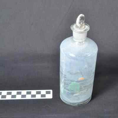 Pharmacy bottle with glass stopper