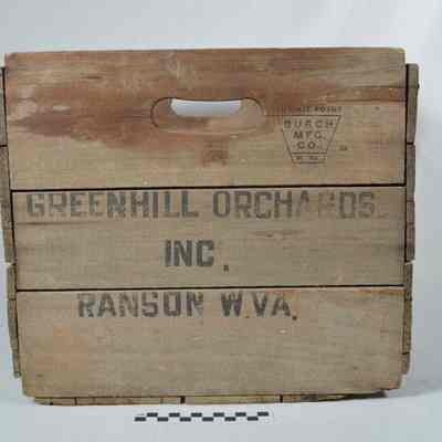 Wooden apple box from Greenhill Orchards