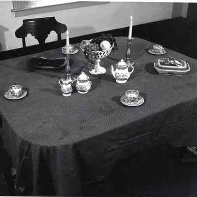 Dining table in the Harper House