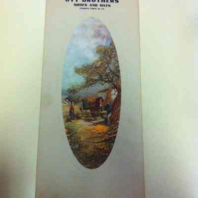 Paper art calendar advertising Ott Brothers of Charles Town