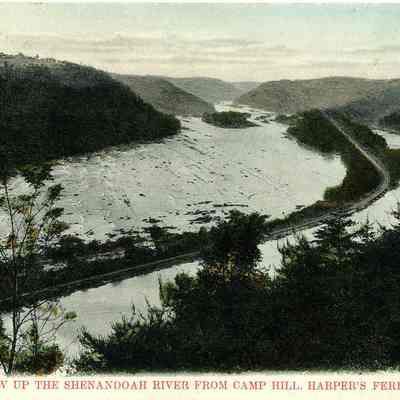 View Up the Shenandoah River from Camp Hill. Harper's Ferry, W. VA.