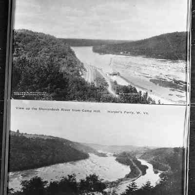 Locks and Old Government Dam on Potomac River/View up the Shenandoah River from Camp Hill