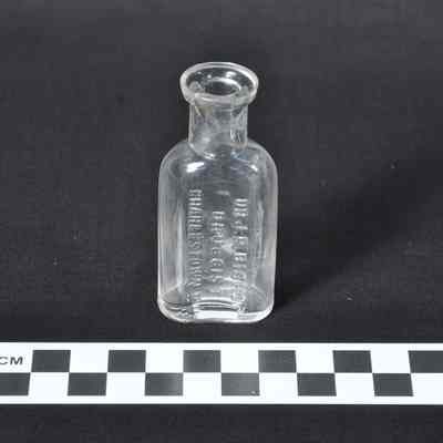 Clear glass pharmacy bottle