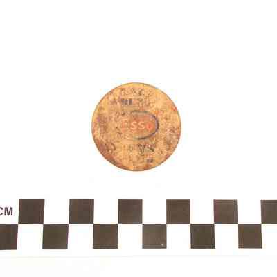 Round metal ESSO Boys Club button