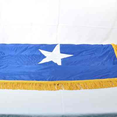 Royal blue, satin flag