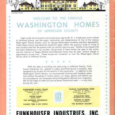 Jefferson County Sesqui-Centennial 1801-1951 The Past Revealed Official Souvenir Historical Booklet