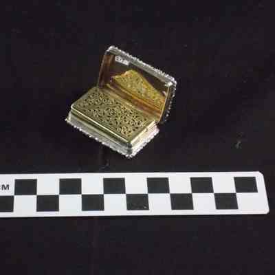 Silver-gilt vinaigrette by Shaw of England