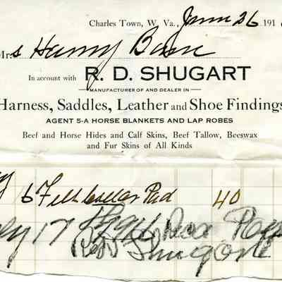 Receipt from R. D. Shugart