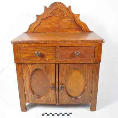 Oak wood doll dresser